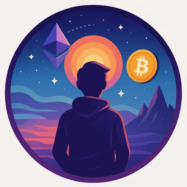 Crypto P2P Club - Explorateur contemplant l'univers Web3
