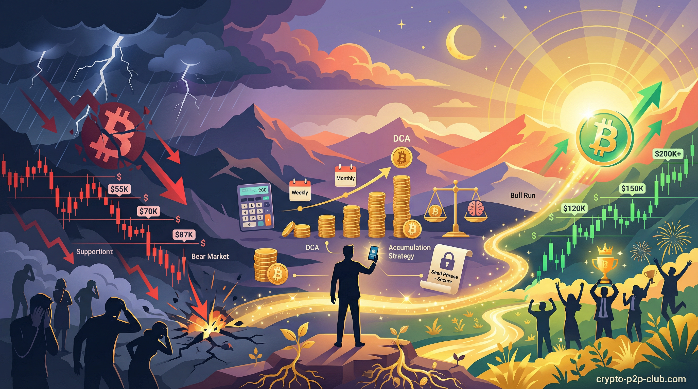 سوق البيتكوين الهابط: متى وبأي سعر نجمع؟